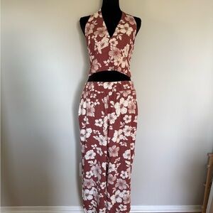 Abercrombie Floral Halter Matching Set